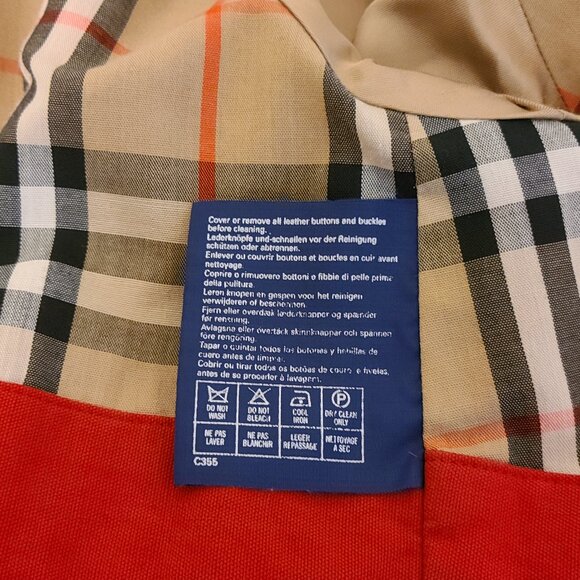 BURBERRY OF LONDON VTG FADED RED TRENCHCOAT WITH PLAID AND DETACHABLE HOOD - Picture 7 of 16